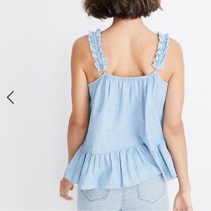 Madewell Womens Ruffle Strap Cami Top Size 0